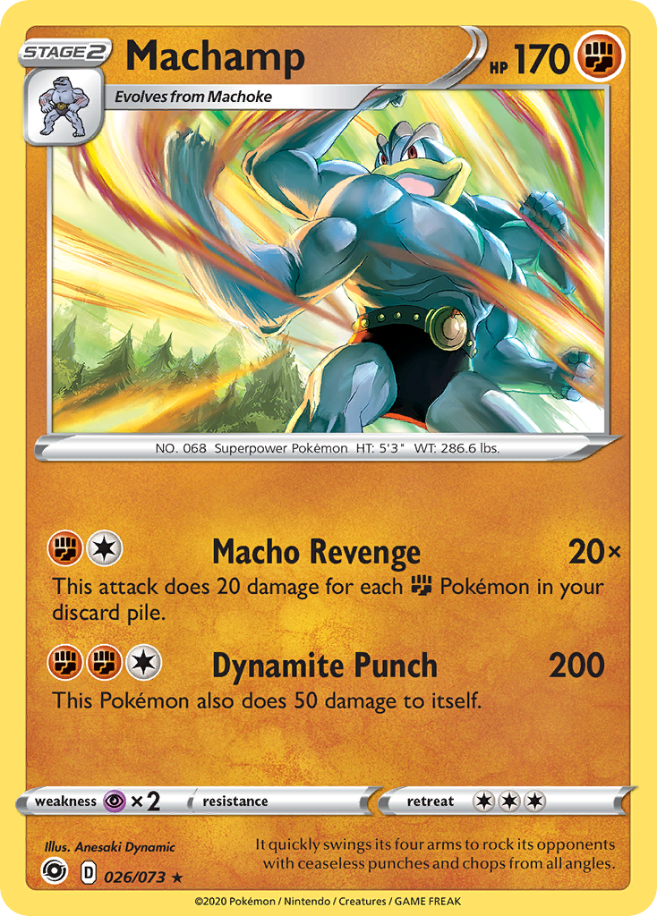 Machamp 26 Rare Holo card from Champion's Path