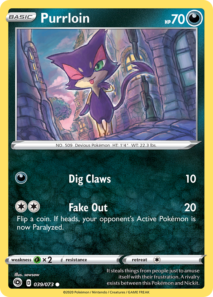 Purrloin 39 Common card from Champion's Path
