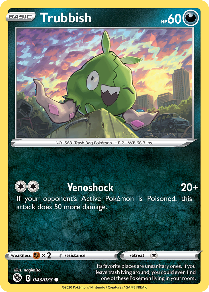 Trubbish 43 Common card from Champion's Path
