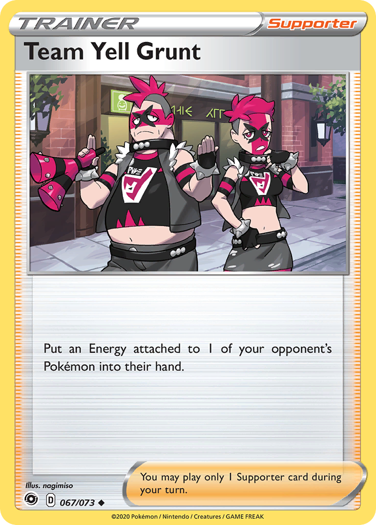 Team Yell Grunt 67 Uncommon card from Champion's Path