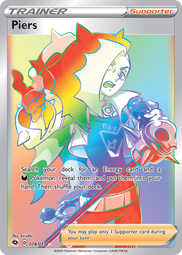 Piers 78 Rare Rainbow card from Champion's Path