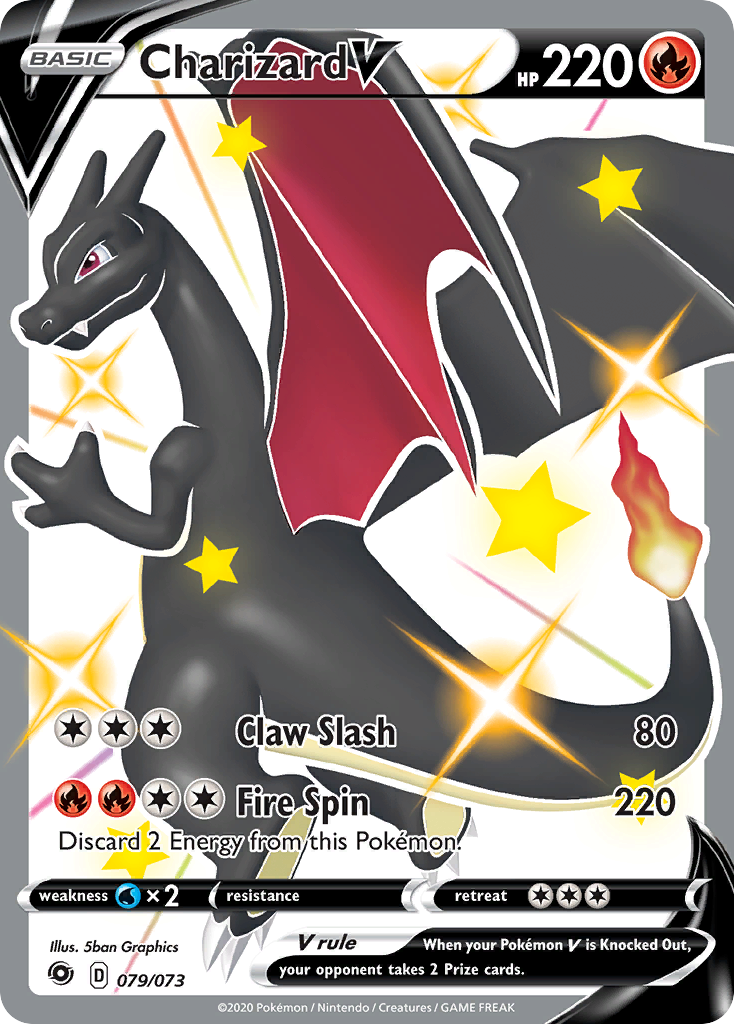 Charizard V 79 Rare Secret card from Champion's Path