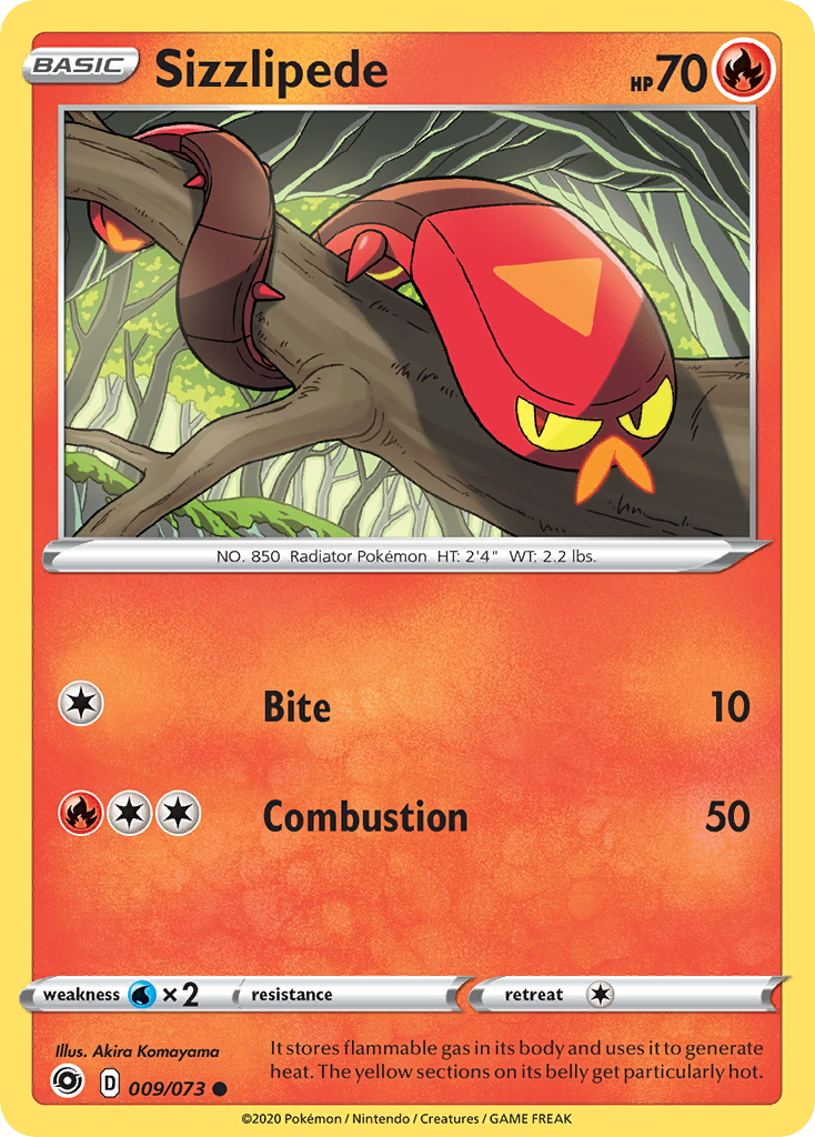Sizzlipede 9/73 Common card from Champion's Path