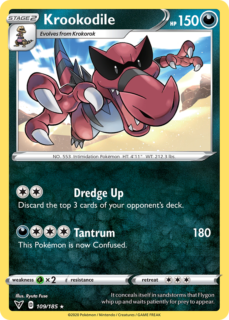Krookodile 109 Rare card from Vivid Voltage
