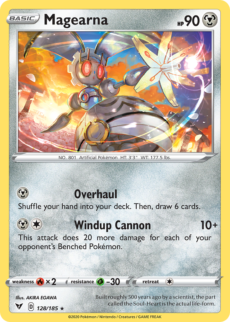 Magearna 128/185 Rare Holo card from Vivid Voltage