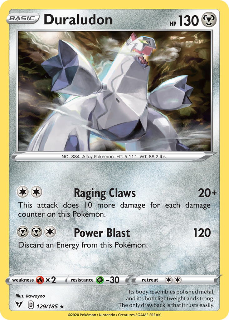 Duraludon 129/185 Rare Holo card from Vivid Voltage