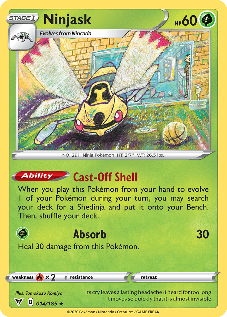 Ninjask 14/185 Rare card from Vivid Voltage