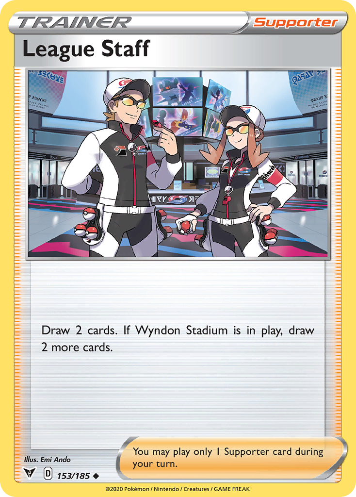League Staff 153/185 Uncommon card from Vivid Voltage