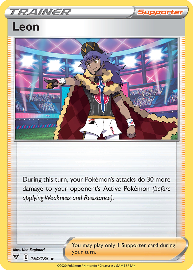 Leon 154 Rare Holo card from Vivid Voltage