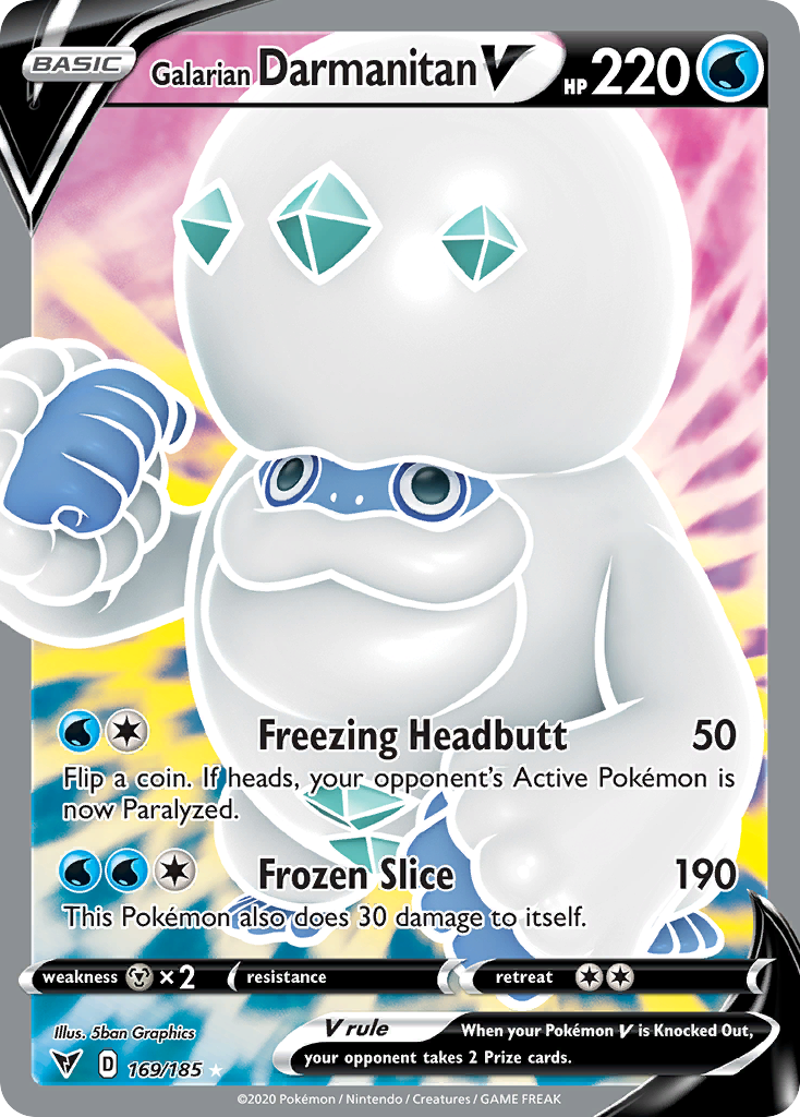 Galarian Darmanitan V 169 Rare Ultra card from Vivid Voltage