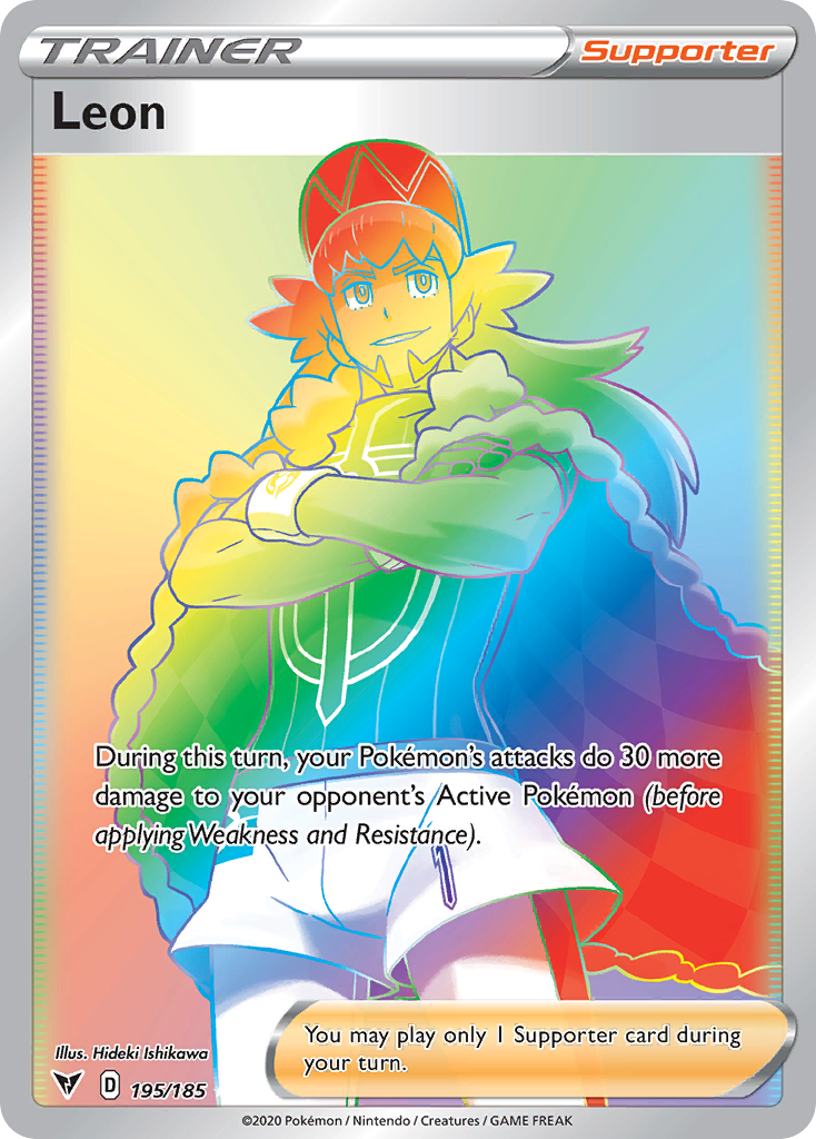 Leon 195 Rare Rainbow card from Vivid Voltage
