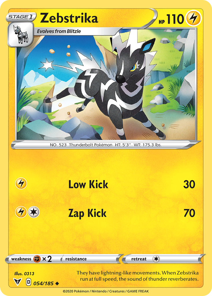 Zebstrika 54/185 Uncommon card from Vivid Voltage