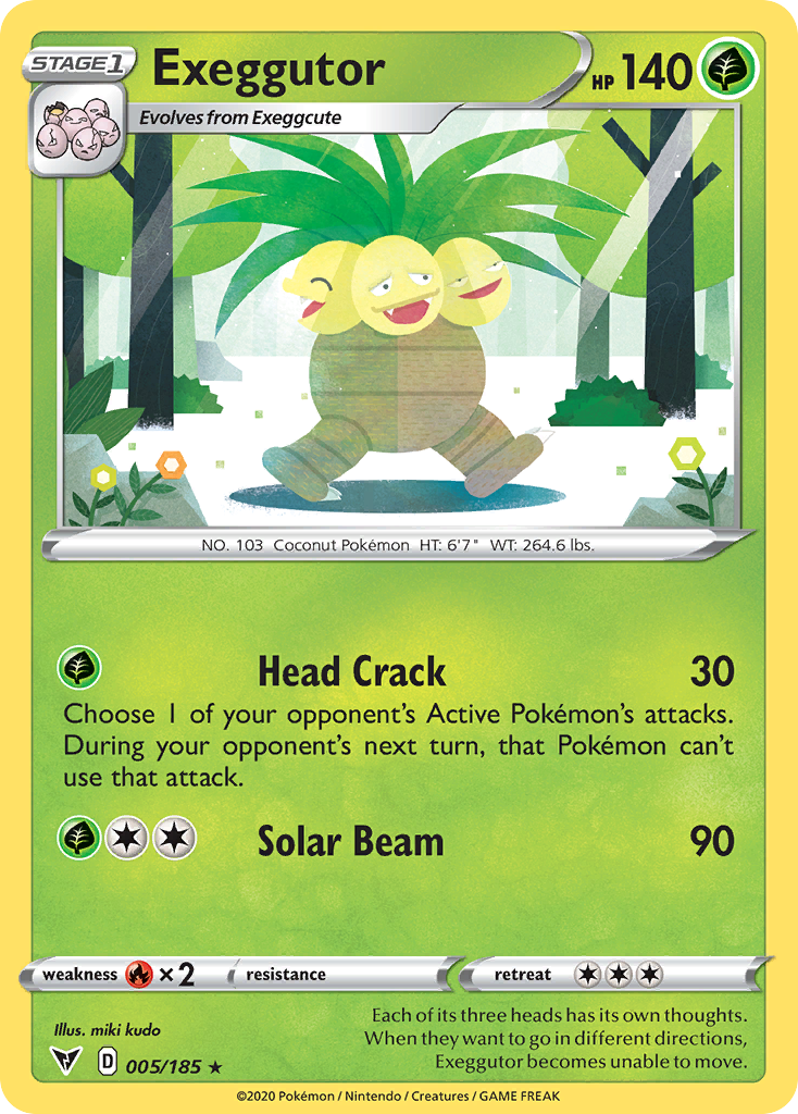 Exeggutor 5/185 Rare card from Vivid Voltage