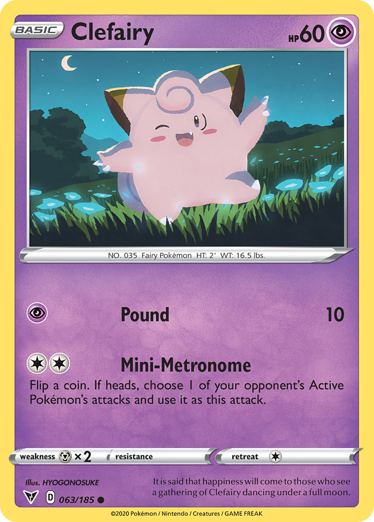 Clefairy 63 Common card from Vivid Voltage