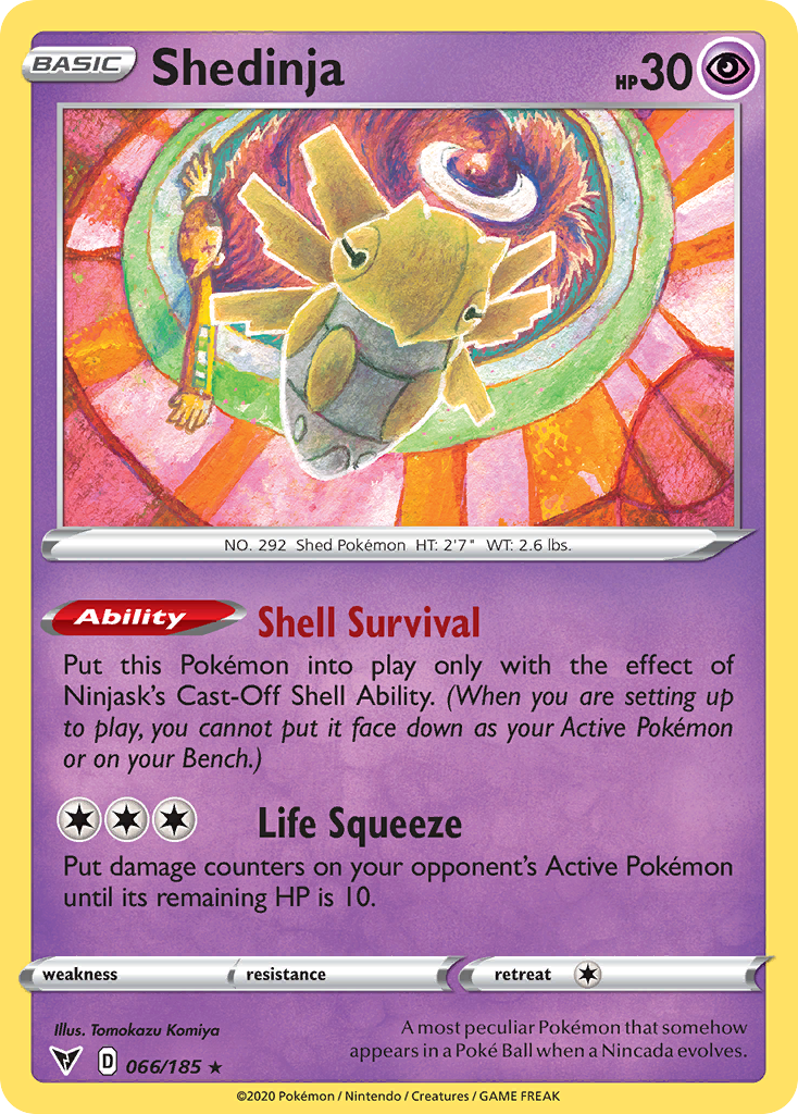 Shedinja 66/185 Rare card from Vivid Voltage