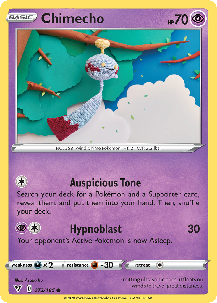 Chimecho 72/185 Common card from Vivid Voltage