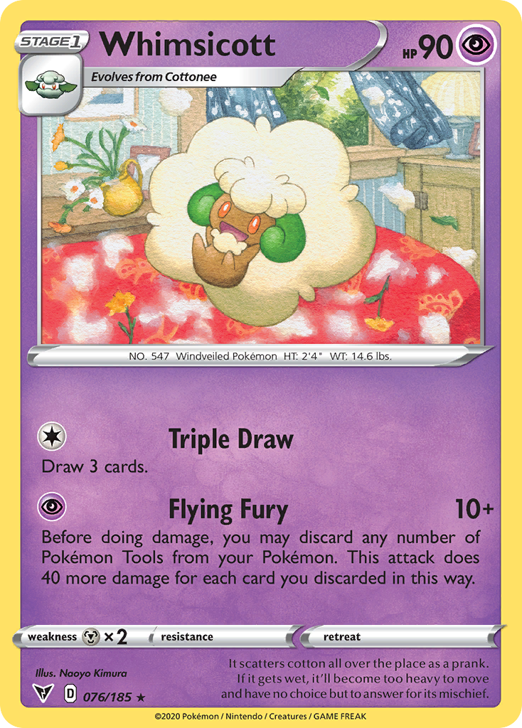 Whimsicott 76 Rare card from Vivid Voltage