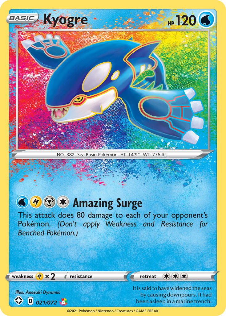 Kyogre 21 Amazing Rare card from Shining Fates
