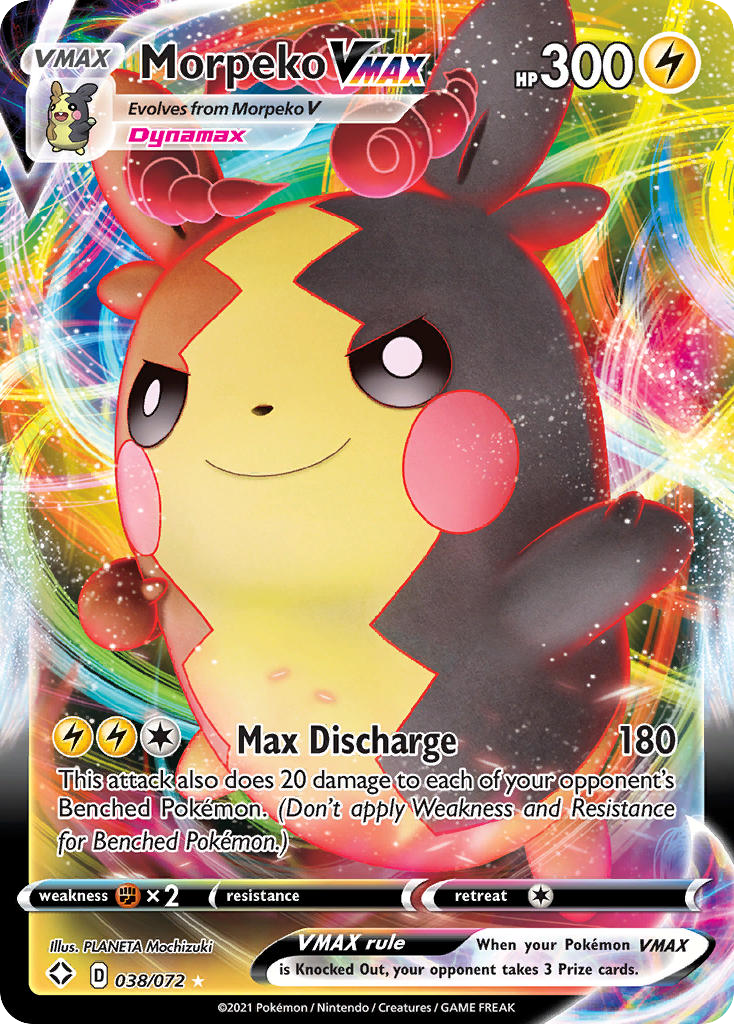 Morpeko VMAX 38 Rare Holo VMAX card from Shining Fates