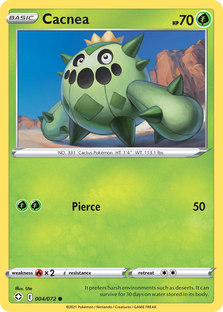 Cacnea 4/72 Common card from Shining Fates