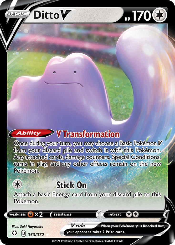 Ditto V 50 Rare Holo V card from Shining Fates