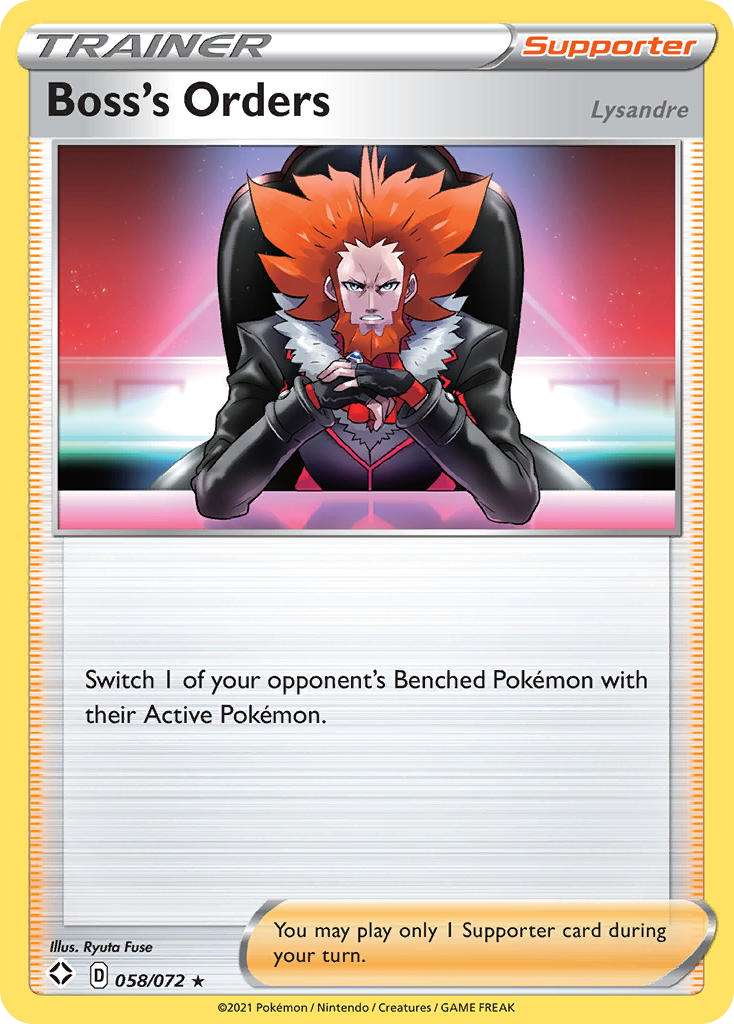 Boss's Orders 58 Rare card from Shining Fates