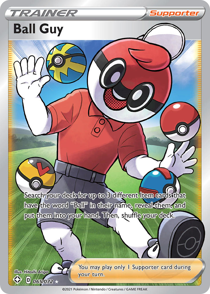 Ball Guy 65 Rare Ultra card from Shining Fates