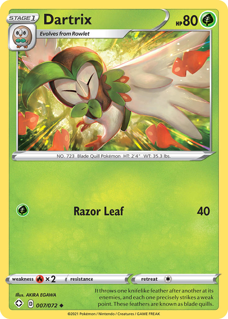 Dartrix 7 Uncommon card from Shining Fates