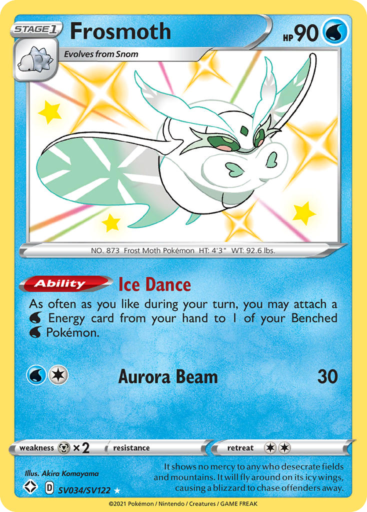 Frosmoth SV034/122 Rare Shiny card from Shining Fates Shiny Vault