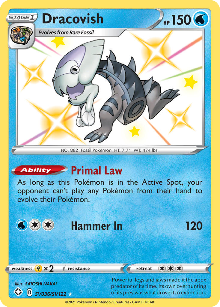 Dracovish SV036 Rare Shiny card from Shining Fates Shiny Vault