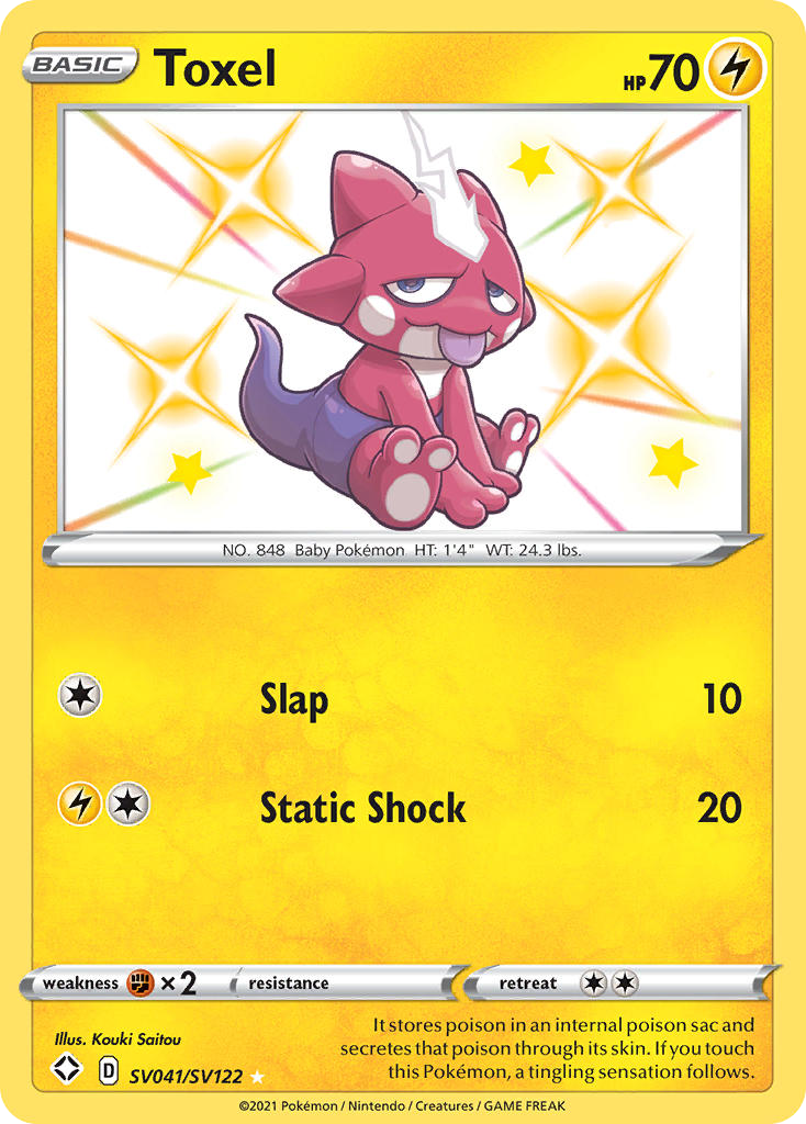 Toxel SV041 Rare Shiny card from Shining Fates Shiny Vault