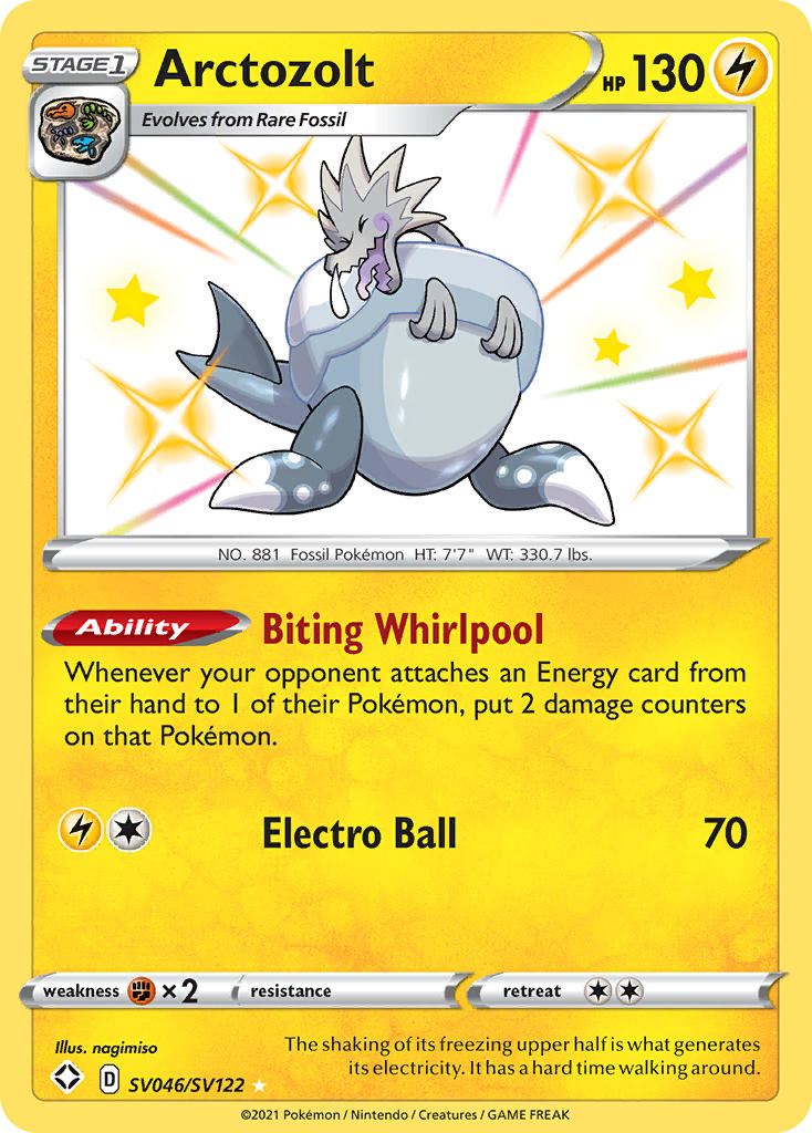 Arctozolt SV046 Rare Shiny card from Shining Fates Shiny Vault