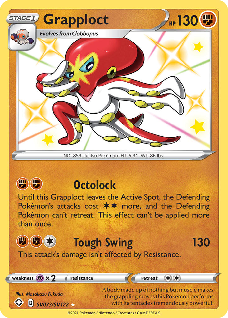 Grapploct SV073 Rare Shiny card from Shining Fates Shiny Vault