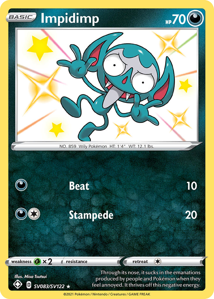 Impidimp SV083/122 Rare Shiny card from Shining Fates Shiny Vault
