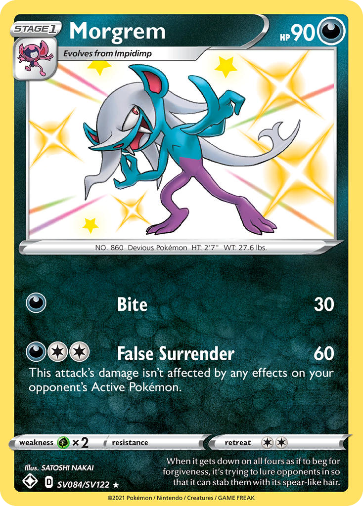 Morgrem SV084 Rare Shiny card from Shining Fates Shiny Vault
