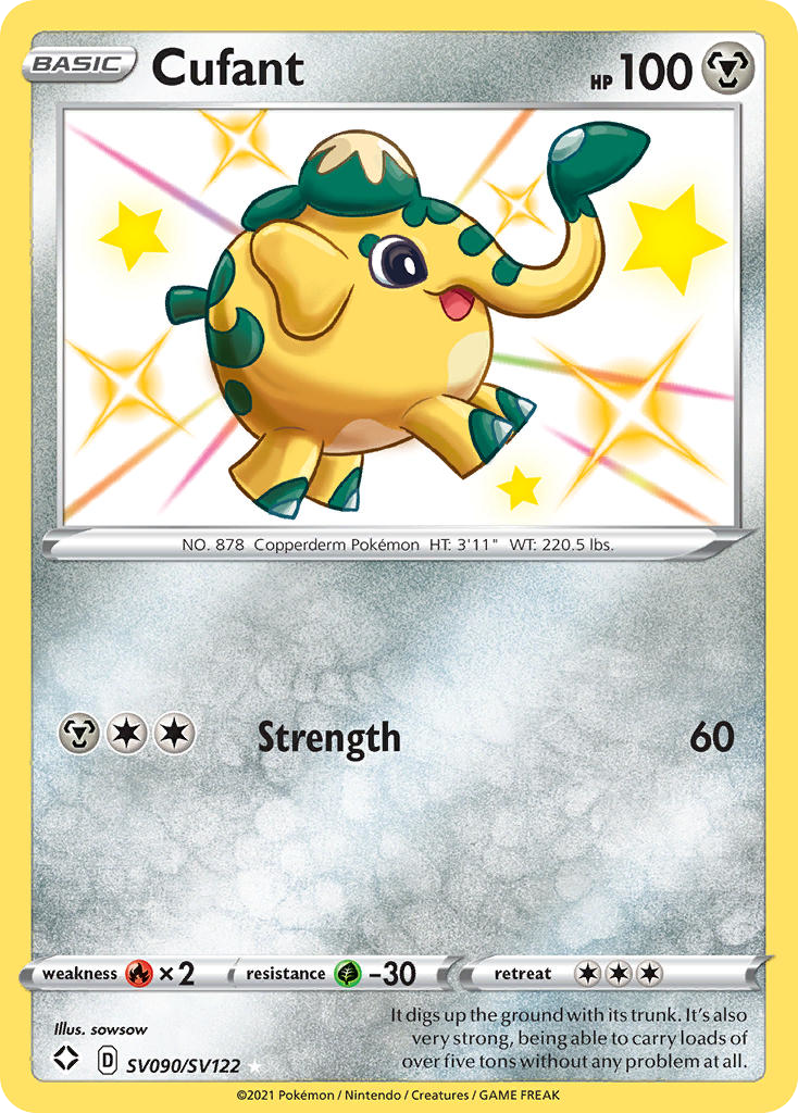 Cufant SV090 Rare Shiny card from Shining Fates Shiny Vault