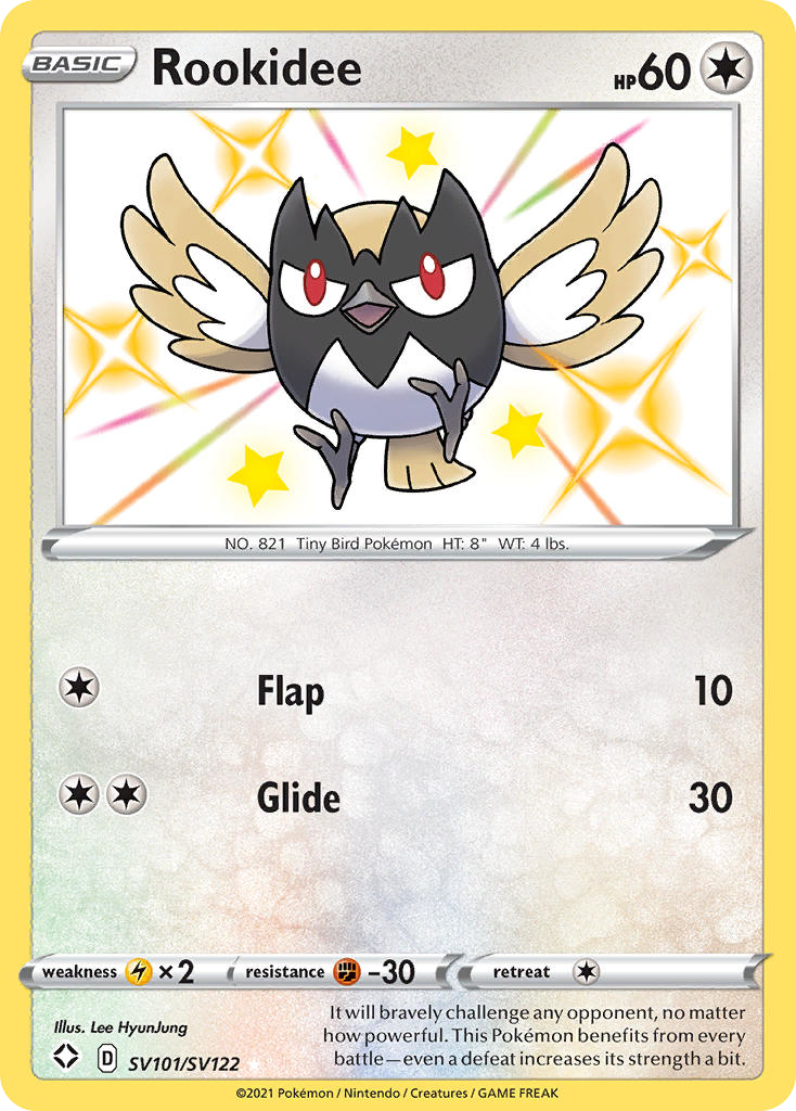 Rookidee SV101/122 Rare Shiny card from Shining Fates Shiny Vault