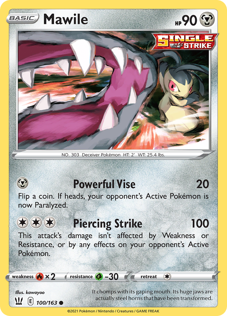 Mawile 100 Common card from Battle Styles