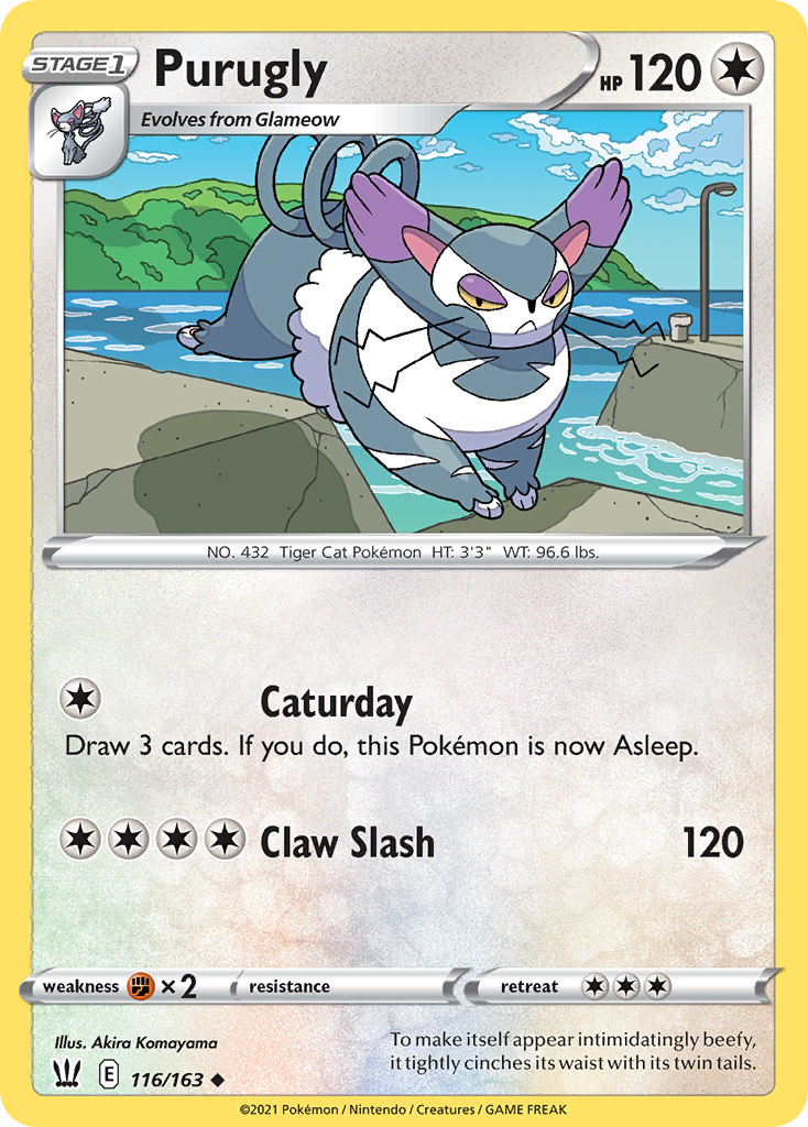 Purugly 116/163 Uncommon card from Battle Styles