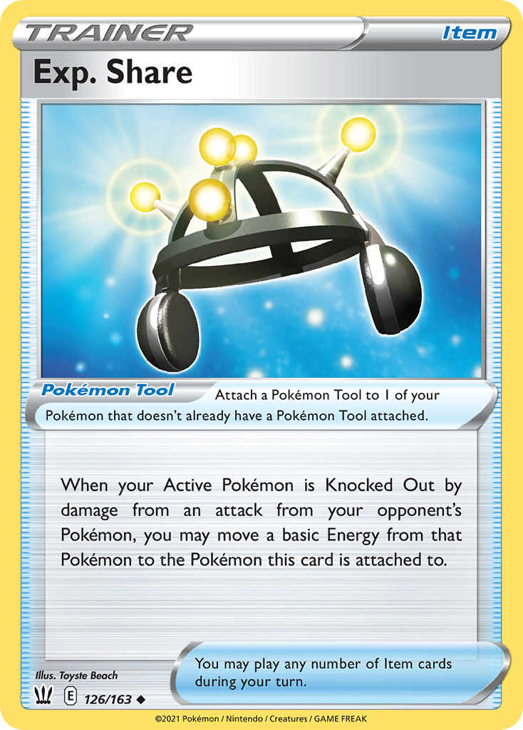 Exp. Share 126 Uncommon card from Battle Styles