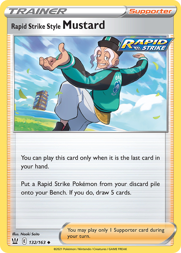 Rapid Strike Style Mustard 132 Uncommon card from Battle Styles
