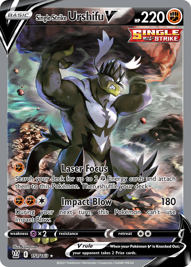 Single Strike Urshifu V 151 Rare Ultra card from Battle Styles