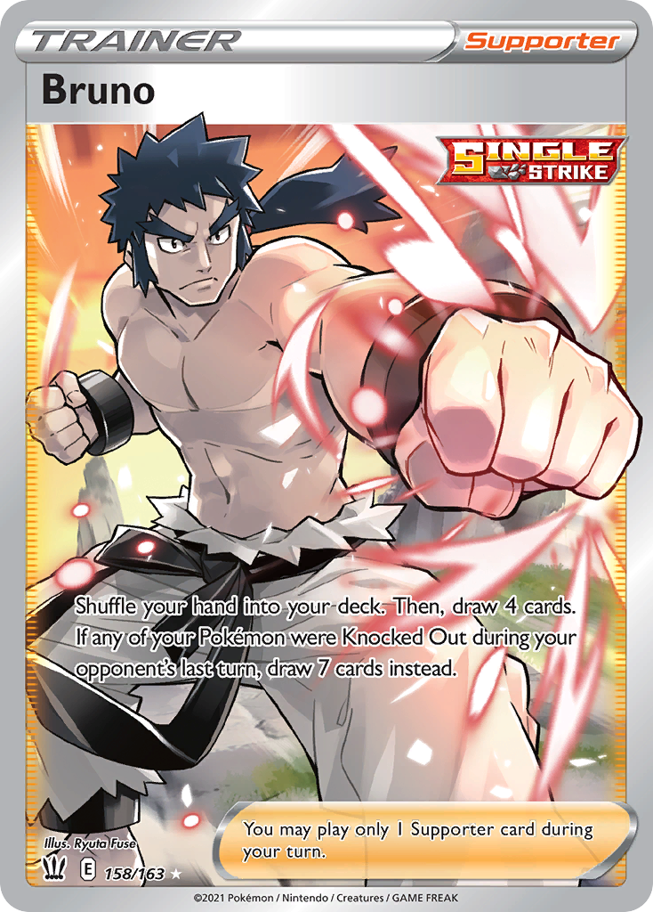 Bruno 158 Rare Ultra card from Battle Styles