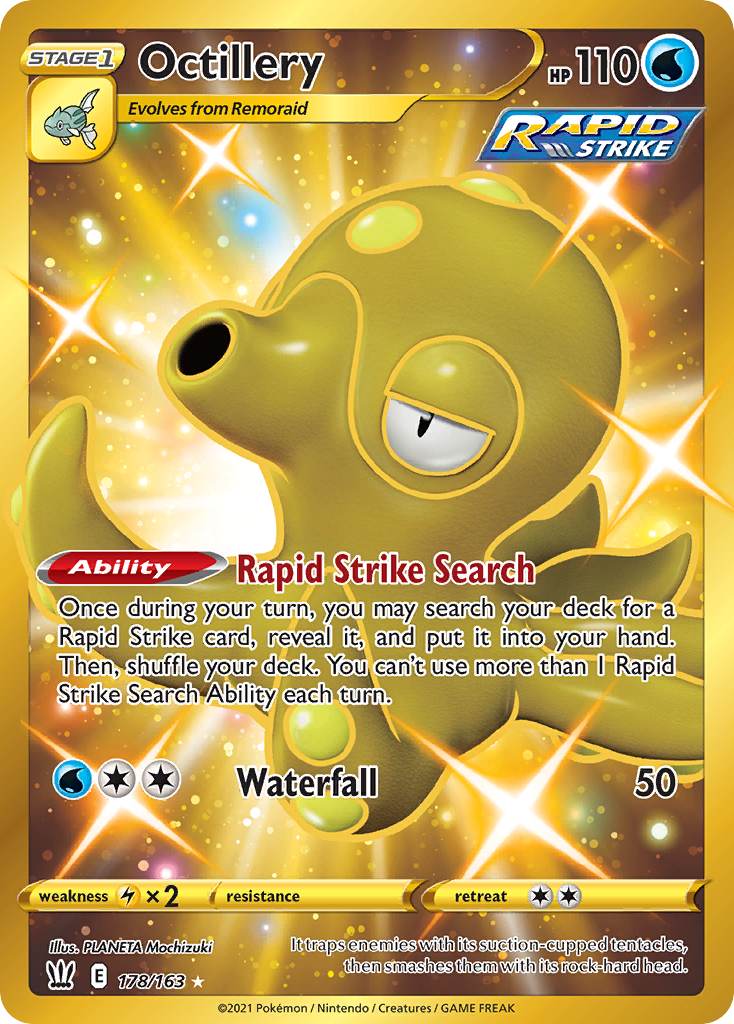 Octillery 178 Rare Secret card from Battle Styles