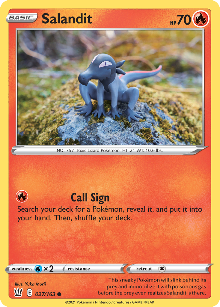 Salandit 27 Common card from Battle Styles