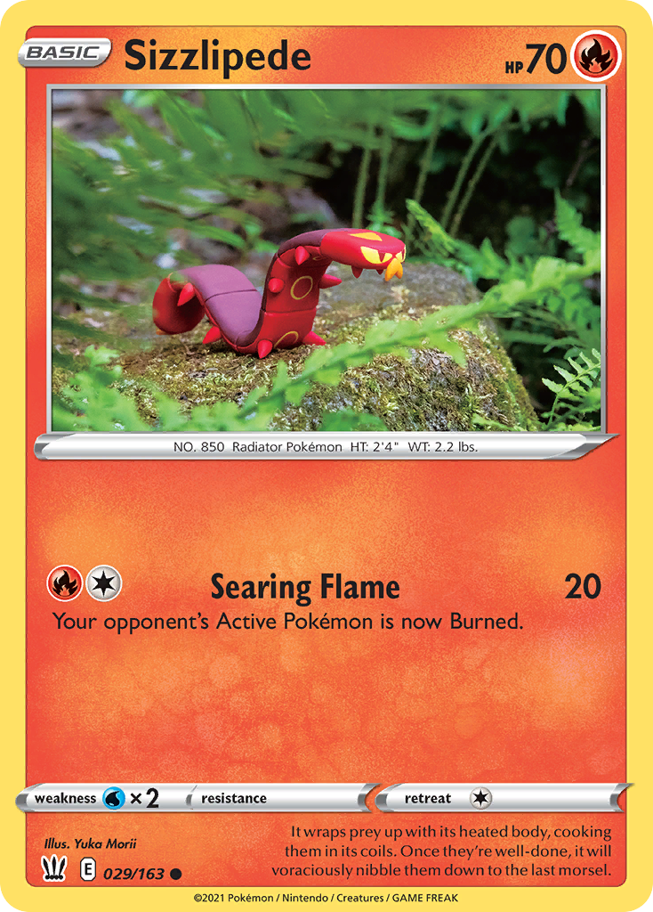 Sizzlipede 29/163 Common card from Battle Styles
