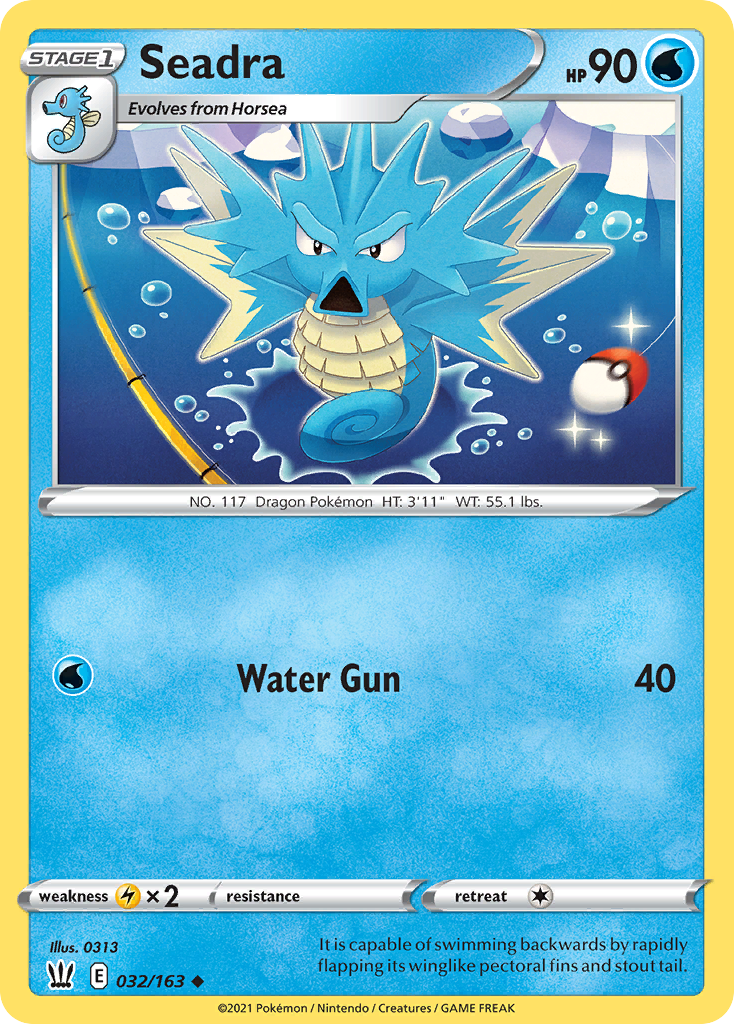 Seadra 32 Uncommon card from Battle Styles