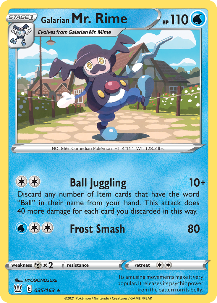Galarian Mr. Rime 35 Rare card from Battle Styles
