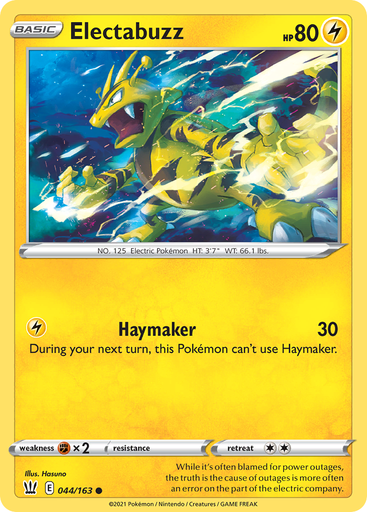 Electabuzz 44 Common card from Battle Styles