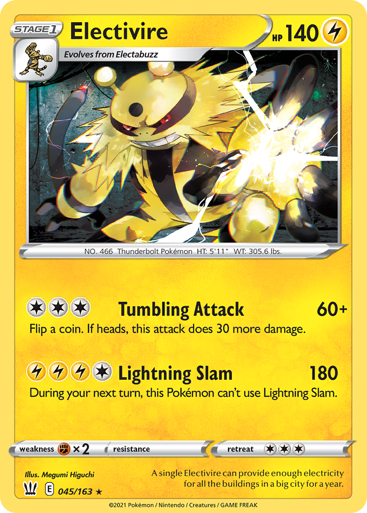 Electivire 45/163 Rare card from Battle Styles